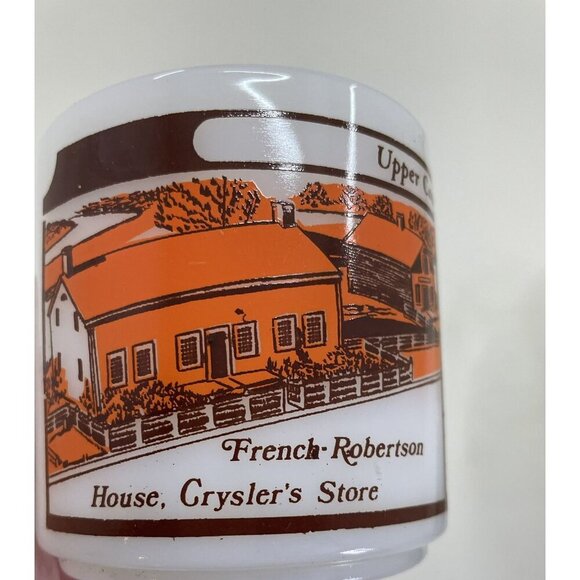 Glasbake Milk Glass Mug Upper Canada Village Souvenir Vintage White Retro - Picture 6 of 7